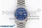 DayDate 40 SS GSF Gain Weight Blue Roman Dial Diamonds Bezel on President Bracelet A3255