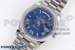 DayDate 40 SS GSF Gain Weight Blue Roman Dial Diamonds Bezel on President Bracelet A3255 - Image 2