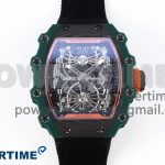 RM21-02 Tourbillon NTPT RMF Best Edition Skeleton Dial on Black Nylon Strap