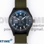 Mark XVIII Top Gun "SFTI" Black Ceramic IW324712 ZF 1:1 Best Edition on Green Nylon Strap A32111