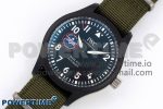 Mark XVIII Top Gun "SFTI" Black Ceramic IW324712 ZF 1:1 Best Edition on Green Nylon Strap A32111 - Image 2