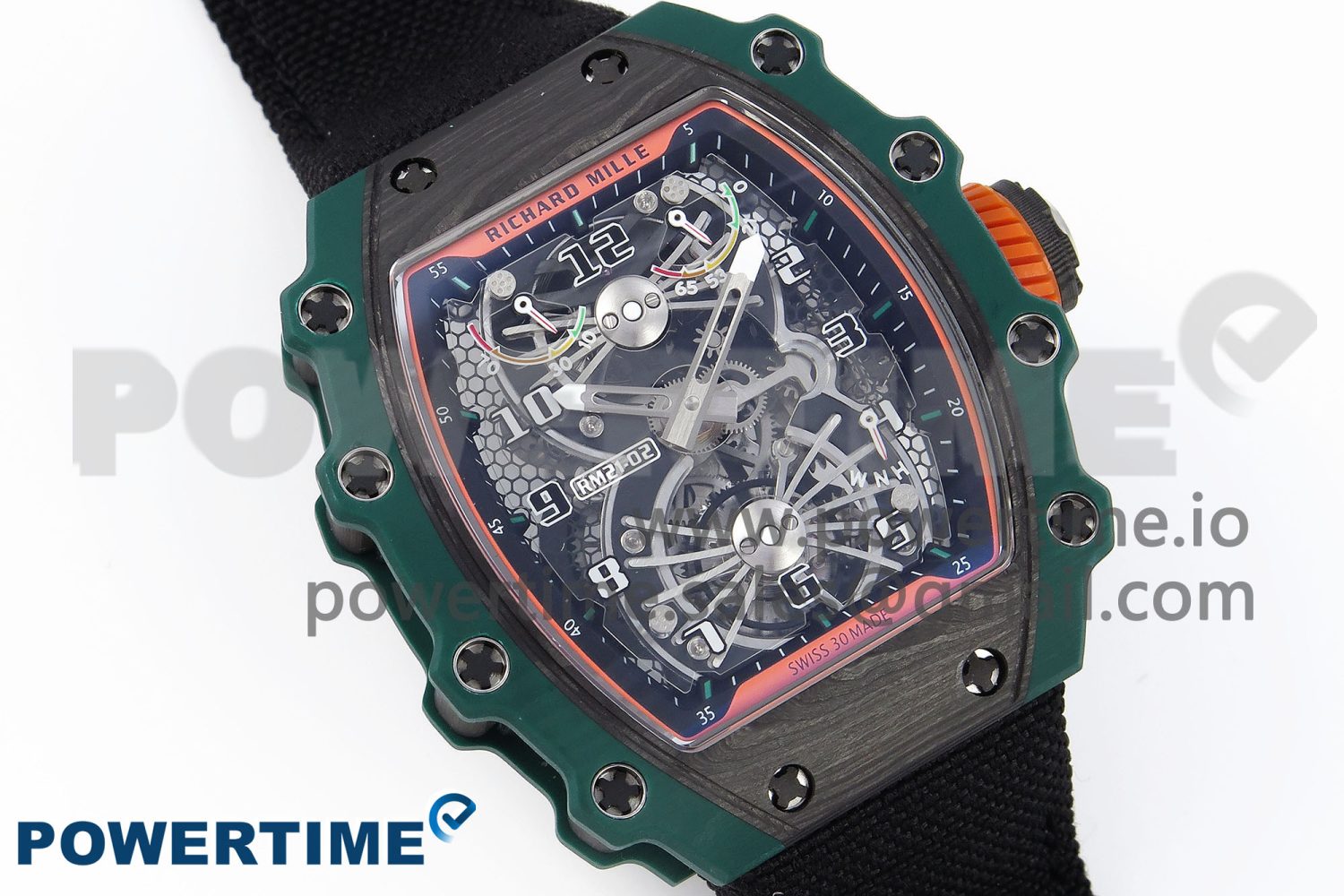 RM21-02 Tourbillon NTPT RMF Best Edition Skeleton Dial on Black Nylon Strap - Image 3