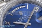 DayDate 40 SS GSF Gain Weight Blue Roman Dial Diamonds Bezel on President Bracelet A3255 - Image 4