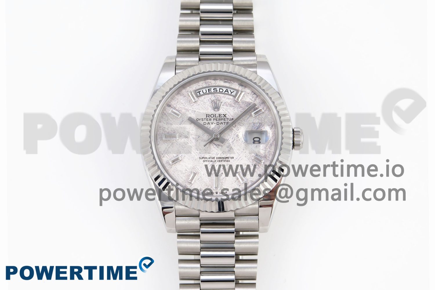 DayDate 40 SS GSF Gain Weight Meteorite Crystal Dial on President Bracelet A3255 - Image 1