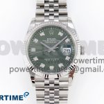 DateJust 36 SS 126234 VSF 1:1 Best Edition 904L Steel Green Leaf Diamonds Dial on Jubilee Bracelet VS3235