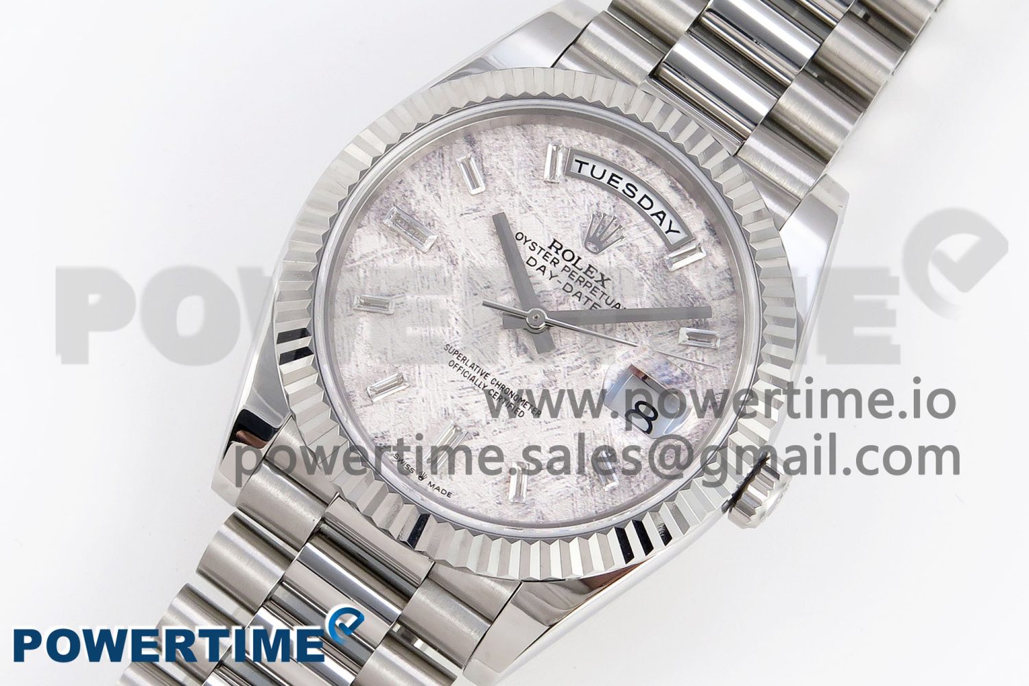 DayDate 40 SS GSF Gain Weight Meteorite Crystal Dial on President Bracelet A3255 - Image 2