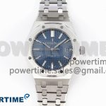 Royal Oak 37mm 15450 SS APSF 1:1 Best Edition Blue Textured Dial on SS Bracelet SA3120 Super Clone