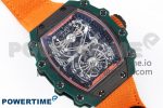 RM21-02 Tourbillon NTPT RMF Best Edition Skeleton Dial on Orange Nylon Strap - Image 3