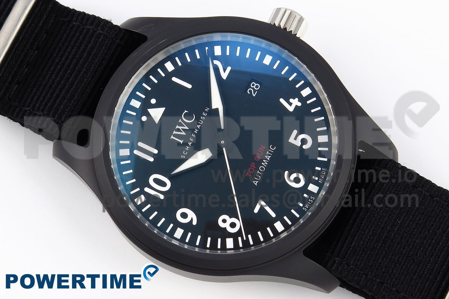 Pilot’s Watch Top Gun Black Ceramic IW326901 ZF 1:1 Best Edition on Black Nylon Strap A32111 - Image 3
