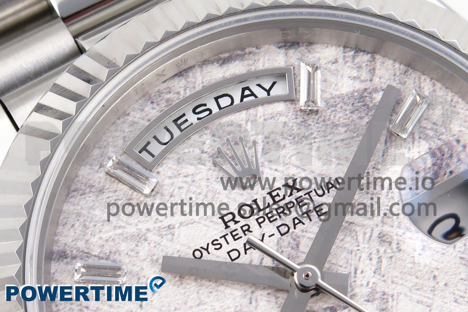 DayDate 40 SS GSF Gain Weight Meteorite Crystal Dial on President Bracelet A3255 - Image 4