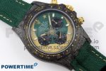 Daytona DIW Carbon Case and Bezel DIWF Edition Green/YG Dial on Green Nylon Strap A7750 - Image 3