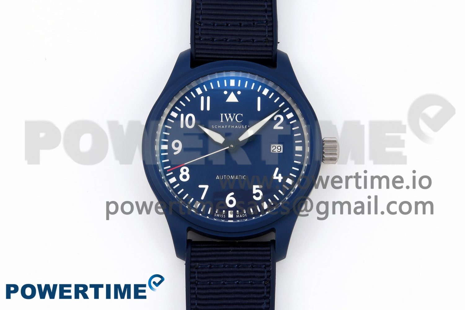 Pilot’s Watch Laureus Blue Ceramic IW328101 ZF 1:1 Best Edition on Blue Nylon Strap A32111 - Image 1