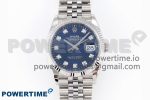 DateJust 36 SS 126234 VSF 1:1 Best Edition 904L Steel Blue Textured Diamonds Dial on Jubilee Bracelet VS3235