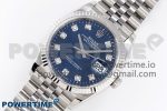 DateJust 36 SS 126234 VSF 1:1 Best Edition 904L Steel Blue Textured Diamonds Dial on Jubilee Bracelet VS3235 - Image 2