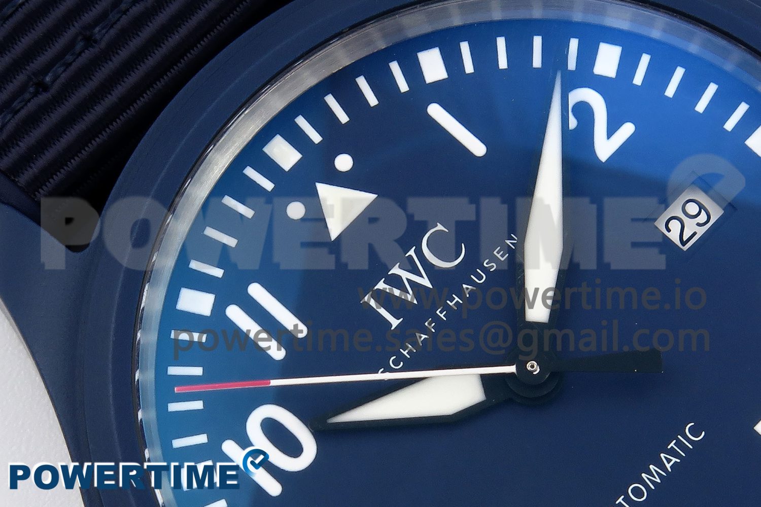 Pilot’s Watch Laureus Blue Ceramic IW328101 ZF 1:1 Best Edition on Blue Nylon Strap A32111 - Image 4