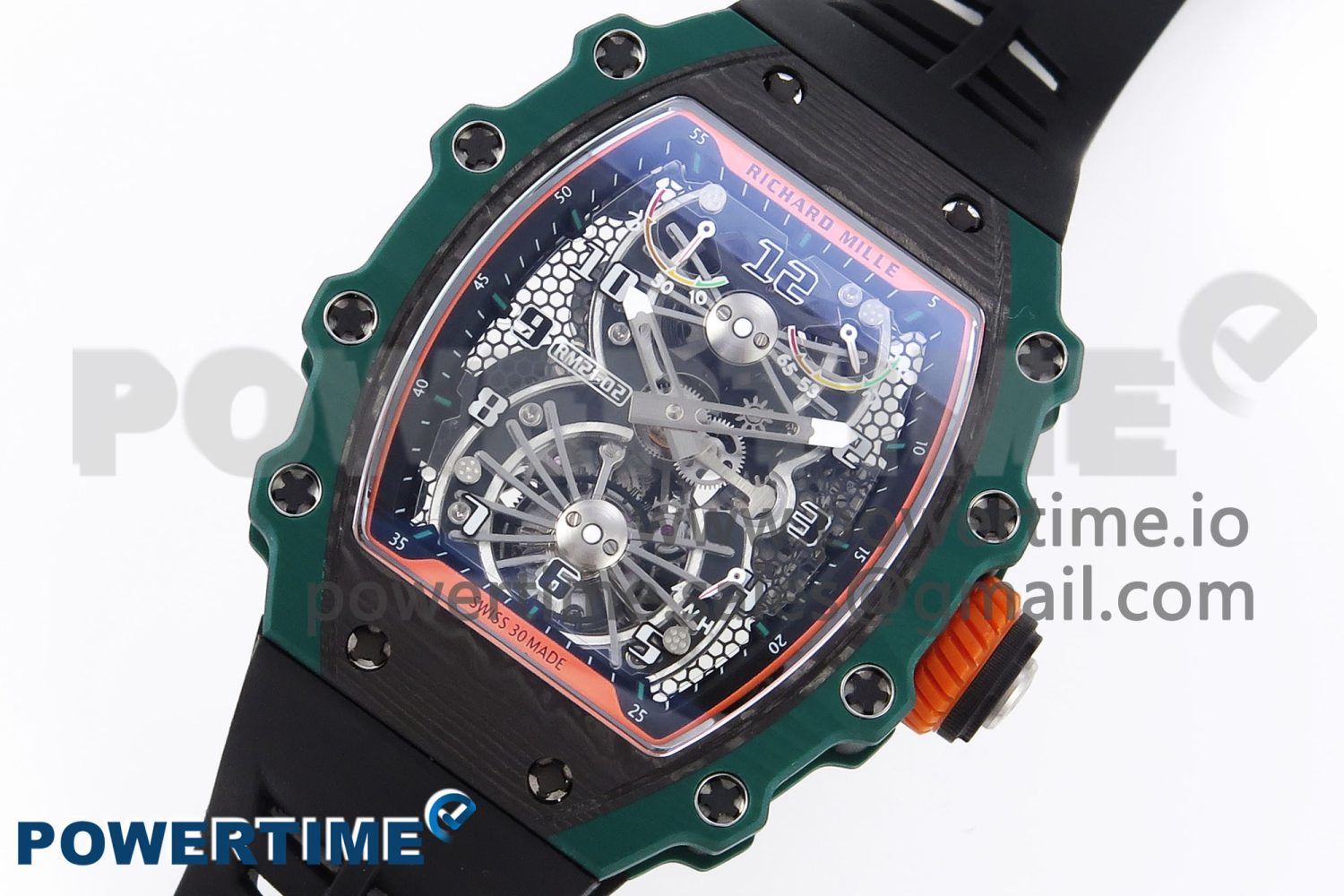 RM21-02 Tourbillon NTPT RMF Best Edition Skeleton Dial on Black Rubber Strap - Image 2