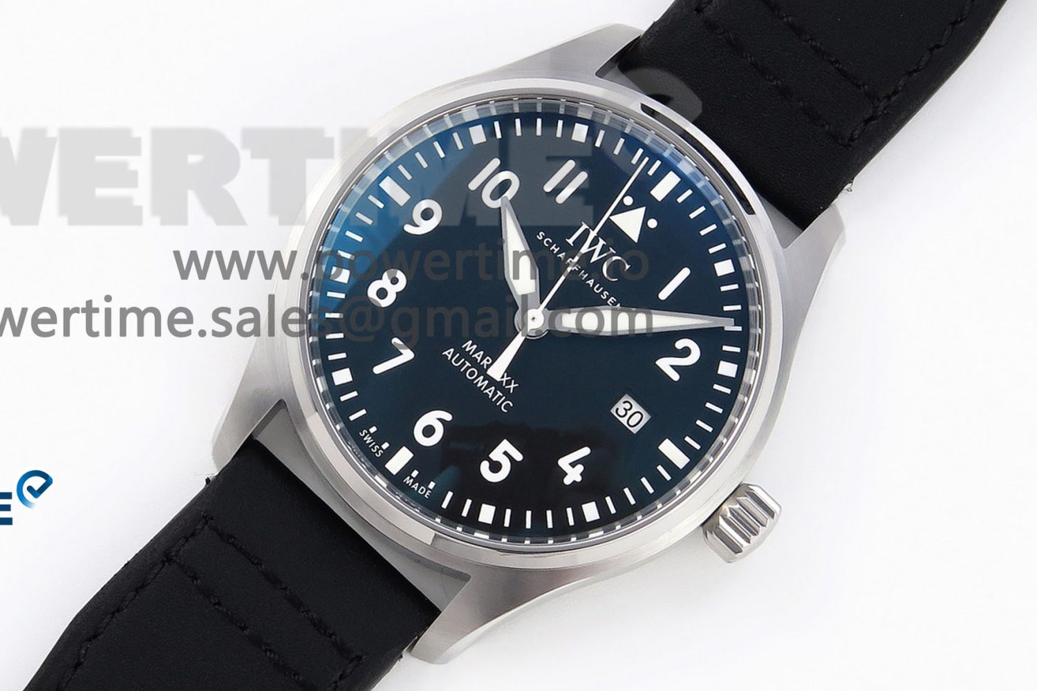 Pilot Mark XX IW328201 ZF 1:1 Best Edition Black Dial on Black Leather Strap A32111 - Image 2
