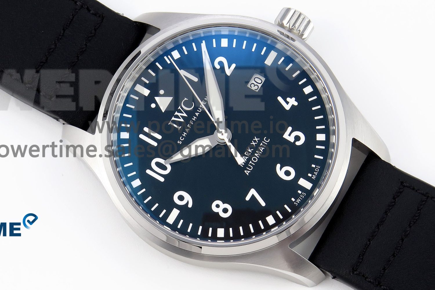 Pilot Mark XX IW328201 ZF 1:1 Best Edition Black Dial on Black Leather Strap A32111 - Image 3