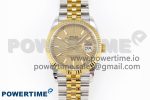 DateJust 36 SS 126233 VSF 1:1 Best Edition 904L Steel YG Textured Dial on Jubilee Bracelet VS3235