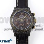 Daytona DIW Carbon/YG Case and Bezel DIWF Edition Brown Dial on Black Nylon Strap A7750