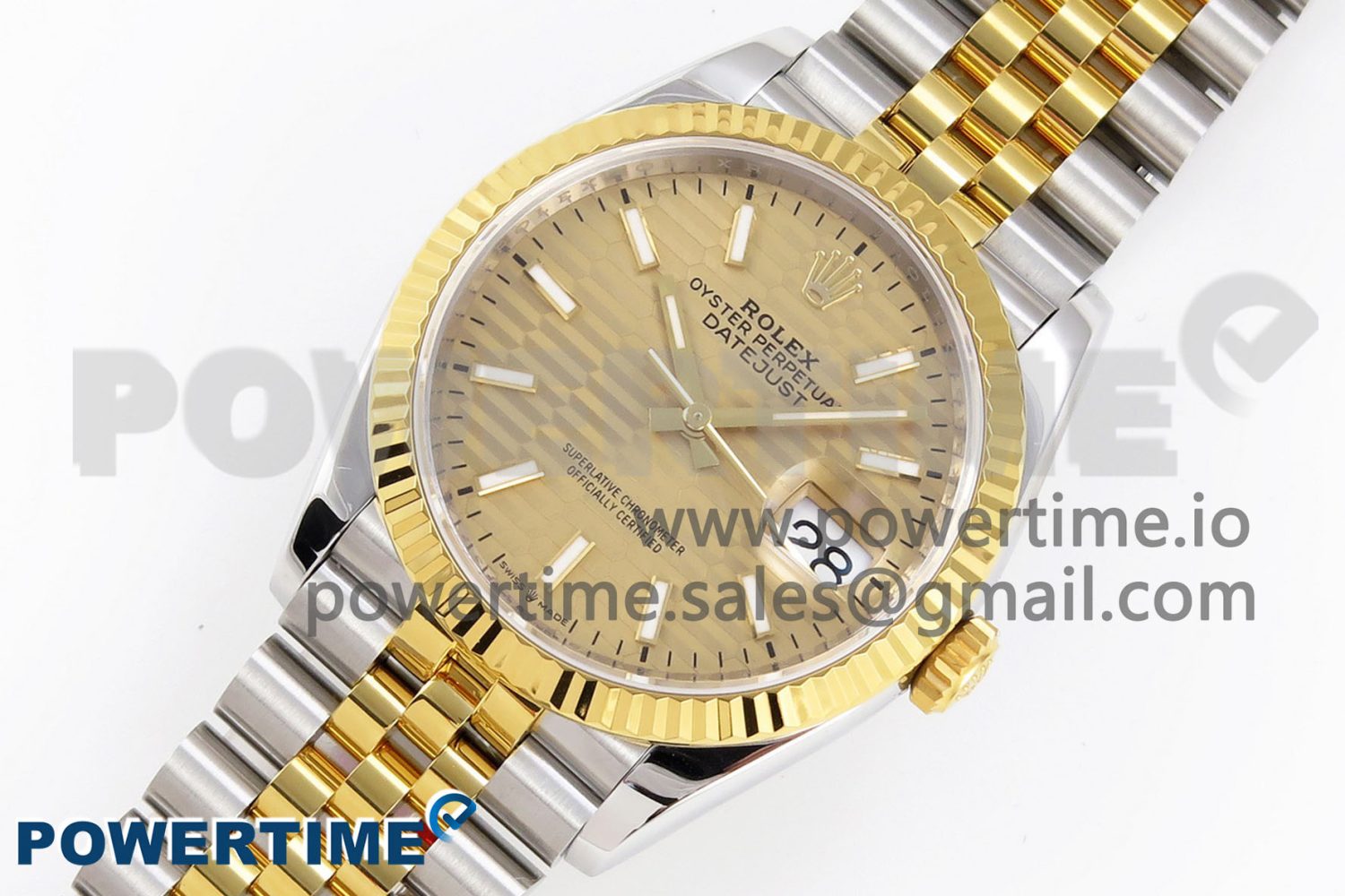 DateJust 36 SS 126233 VSF 1:1 Best Edition 904L Steel YG Textured Dial on Jubilee Bracelet VS3235 - Image 2