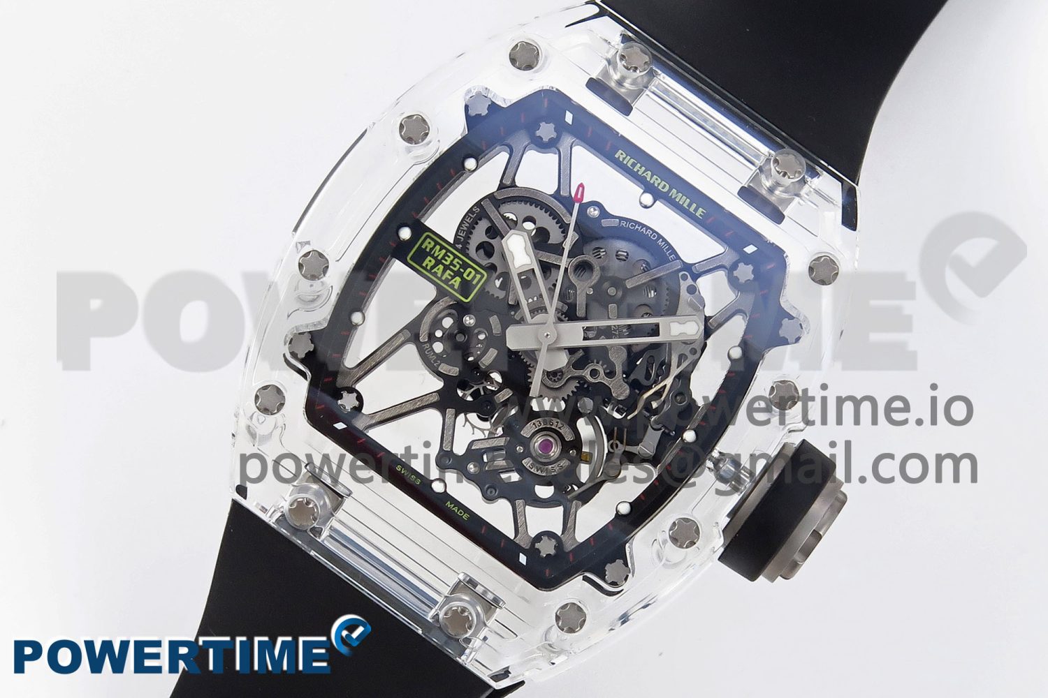RM035 Transparent SONIC Best Edition Skeleton Dial on Black Nylon Strap Clone RMUL2 - Image 2