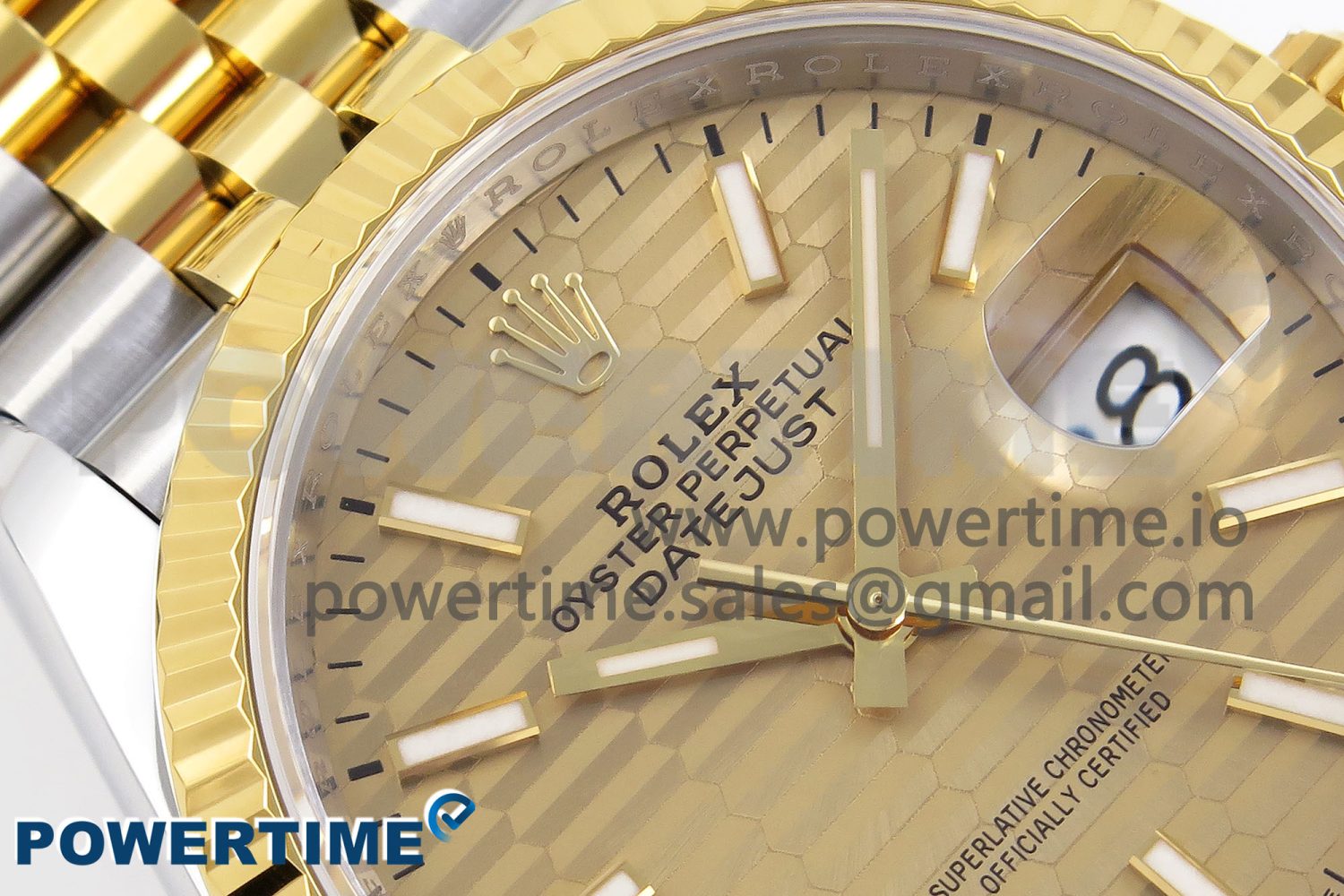 DateJust 36 SS 126233 VSF 1:1 Best Edition 904L Steel YG Textured Dial on Jubilee Bracelet VS3235 - Image 4
