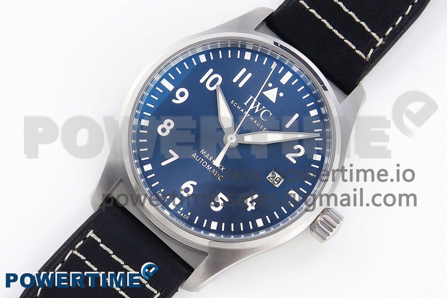 Pilot Mark XX IW328203 ZF 1:1 Best Edition Blue Dial on Dark Blue Leather Strap A32111 - Image 2