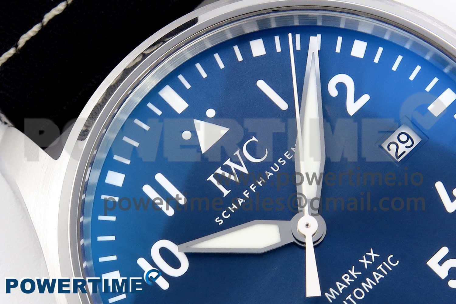 Pilot Mark XX IW328203 ZF 1:1 Best Edition Blue Dial on Dark Blue Leather Strap A32111 - Image 4