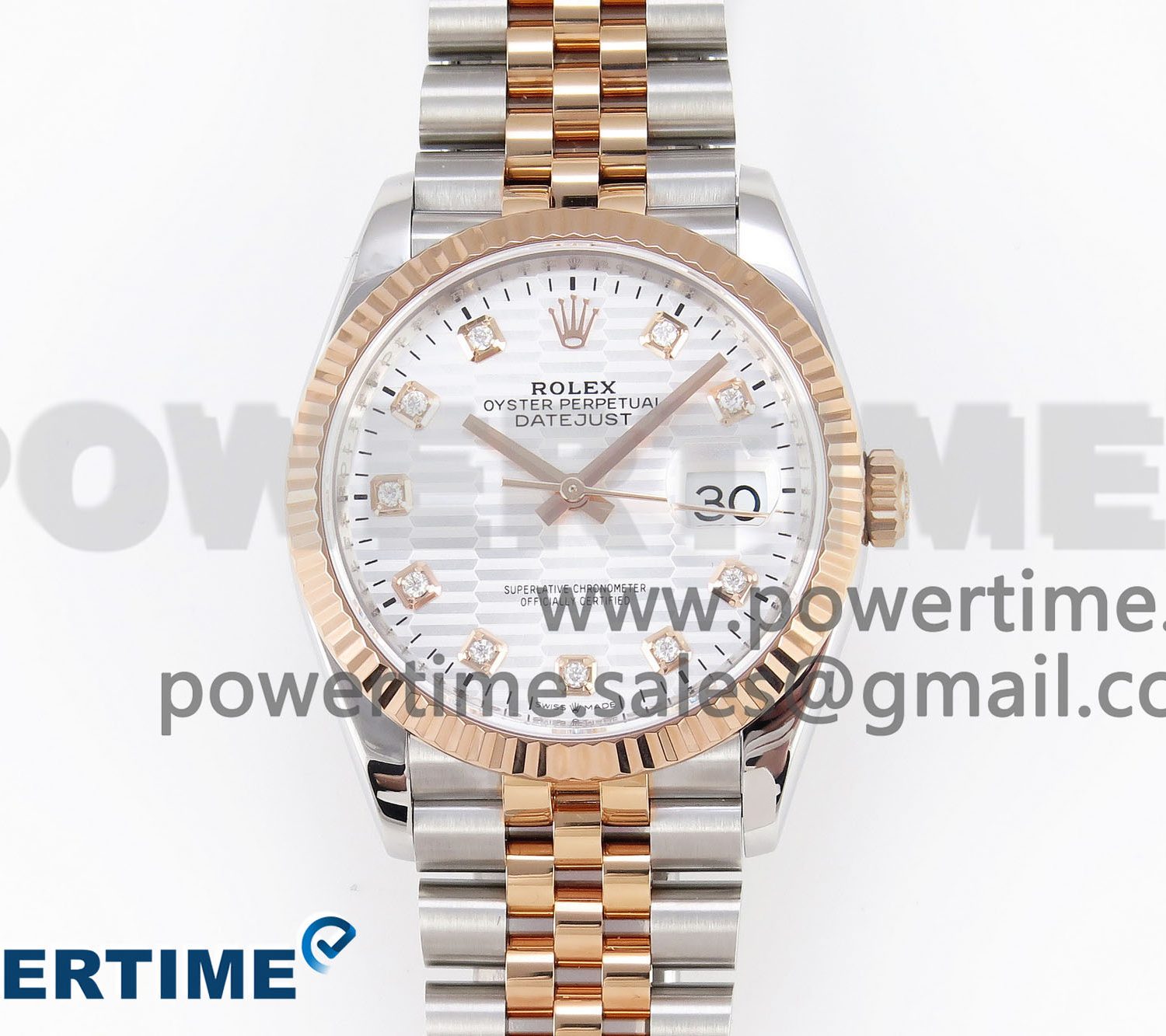 DateJust 36 SS 126231 VSF 1:1 Best Edition 904L Steel Silver Textured Diamonds Dial on Jubilee Bracelet VS3235