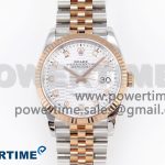 DateJust 36 SS 126231 VSF 1:1 Best Edition 904L Steel Silver Textured Diamonds Dial on Jubilee Bracelet VS3235