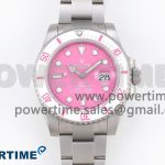 Submariner DIW Sandblasted VSF 1:1 Best Edition Pink Dial White Ceramic Bezel on SS Bracelet VS3135