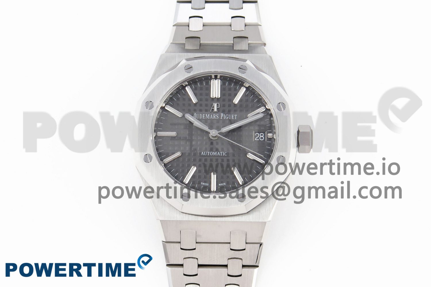 Royal Oak 37mm 15450 SS APSF 1:1 Best Edition Gray Textured Dial on SS Bracelet SA3120 Super Clone - Image 1