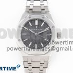 Royal Oak 37mm 15450 SS APSF 1:1 Best Edition Gray Textured Dial on SS Bracelet SA3120 Super Clone