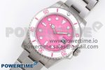 Submariner DIW Sandblasted VSF 1:1 Best Edition Pink Dial White Ceramic Bezel on SS Bracelet VS3135 - Image 2