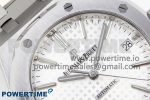 Royal Oak 37mm 15450 SS APSF 1:1 Best Edition White Textured Dial on SS Bracelet SA3120 Super Clone - Image 4