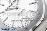 Royal Oak 37mm 15450 SS APSF 1:1 Best Edition White Textured Dial on SS Bracelet SA3120 Super Clone - Image 5