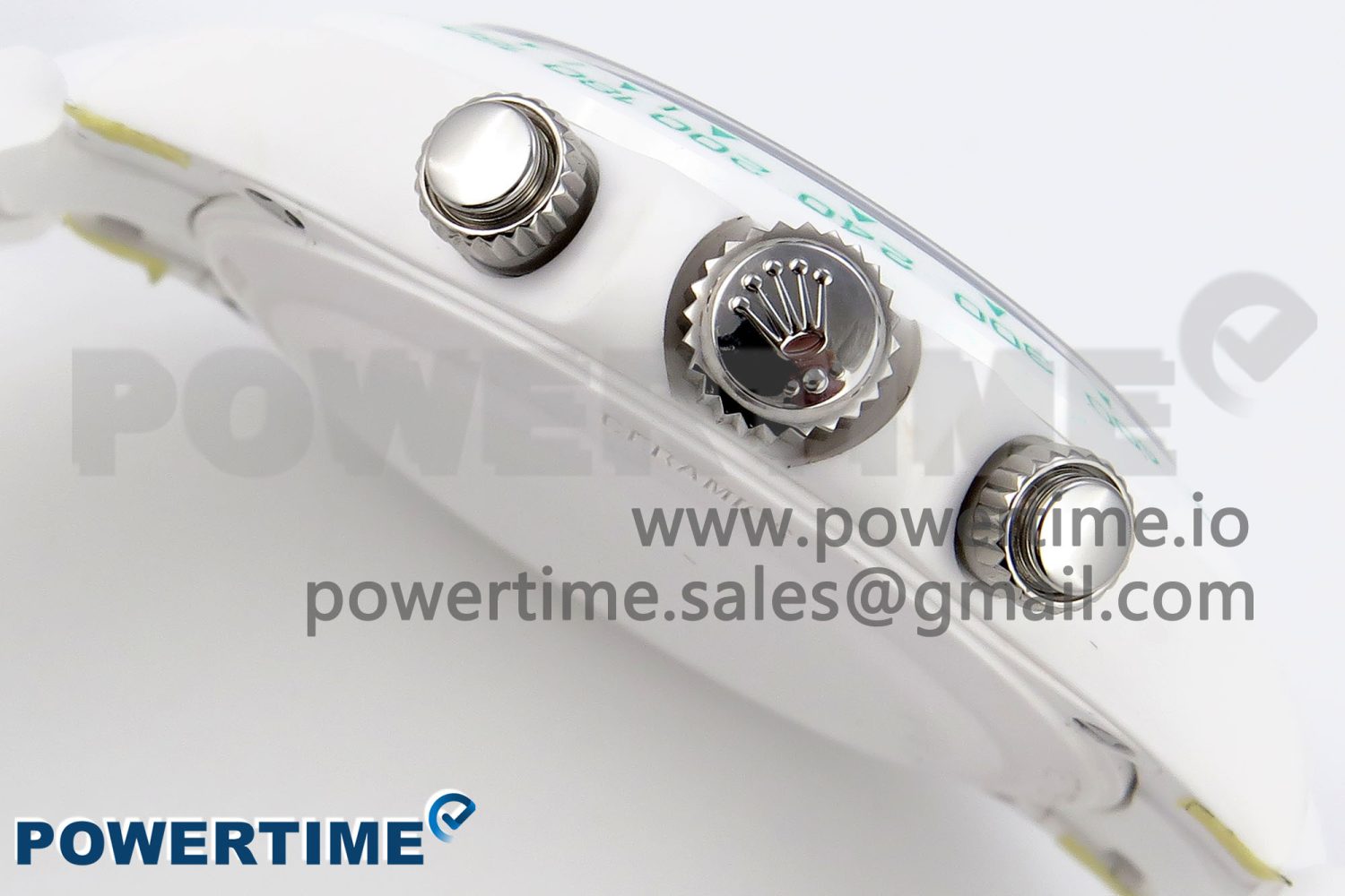 Daytona AET White Ceramic Case and Bracelet Avocado Green Dial SA4130 V2 - Image 6