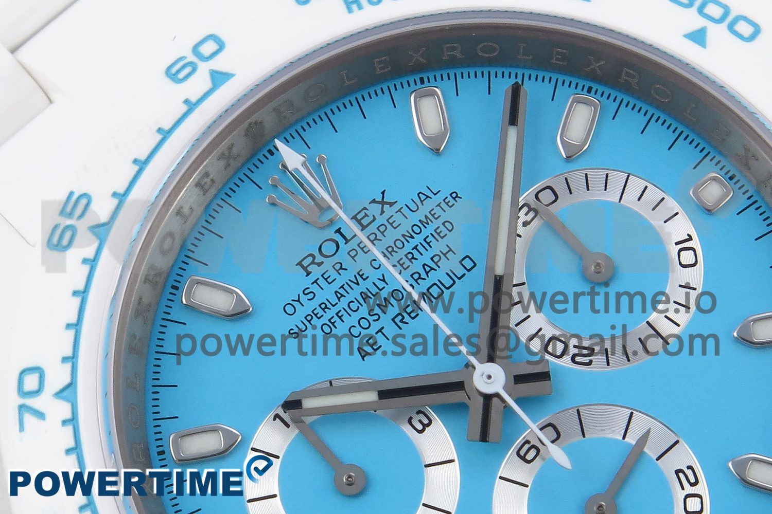 Daytona AET White Ceramic Case and Bracelet Tiffany Blue Dial SA4130 V2 - Image 4