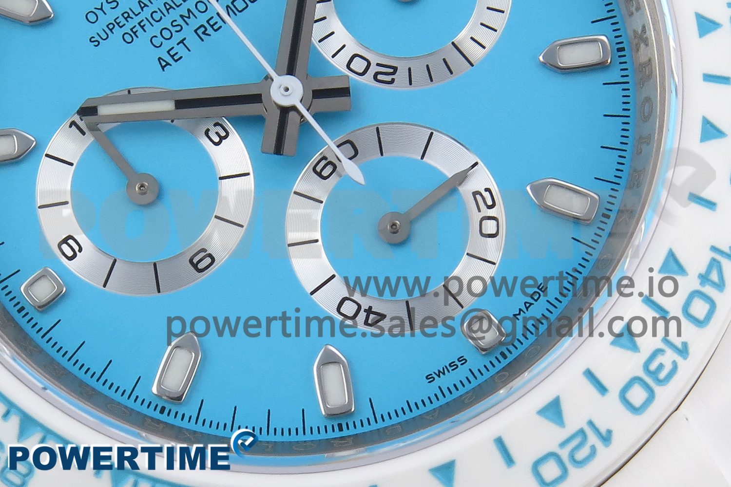 Daytona AET White Ceramic Case and Bracelet Tiffany Blue Dial SA4130 V2 - Image 5