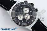 DAYTONA DIW WHITE CARBON CASE DIWF EDITION BLACK/WHITE DIAL ON BLACK NYLON STRAP A7750 - Image 3