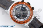 DAYTONA DIW WHITE CARBON CASE DIWF EDITION GRAY/WHITE DIAL ORANGE BEZEL ON GRAY NYLON STRAP A7750 - Image 3
