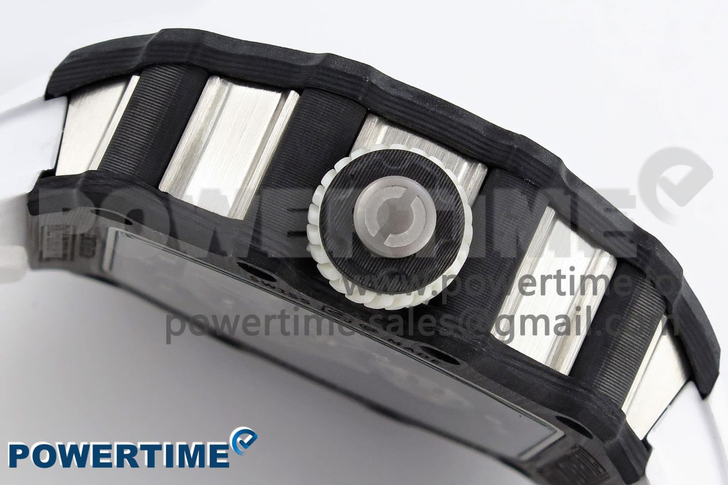 RM21-01 TOURBILLON NTPT RMF BEST EDITION SKELETON DIAL ON WHITE RUBBER STRAP - Image 7