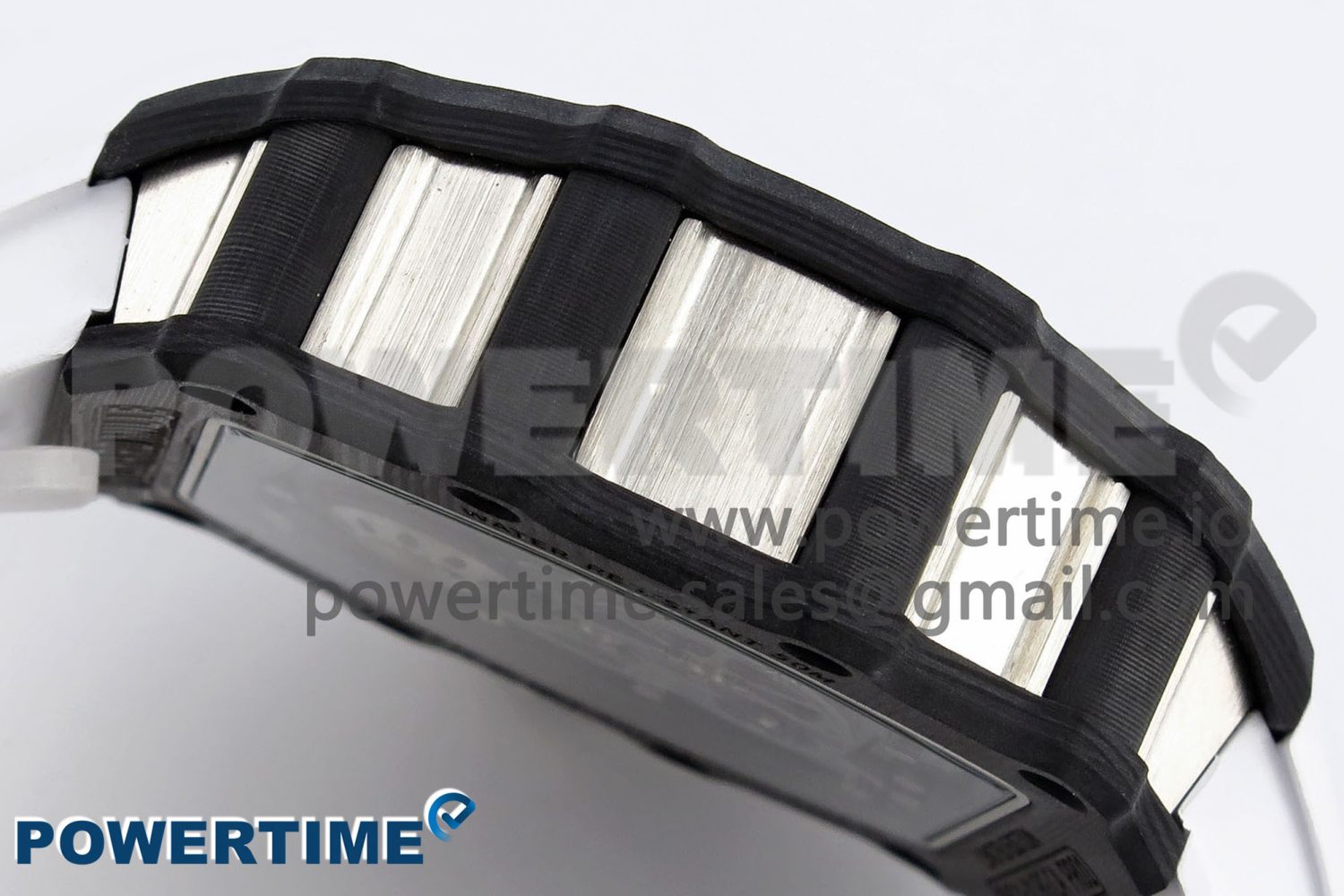 RM21-01 TOURBILLON NTPT RMF BEST EDITION SKELETON DIAL ON WHITE RUBBER STRAP - Image 8