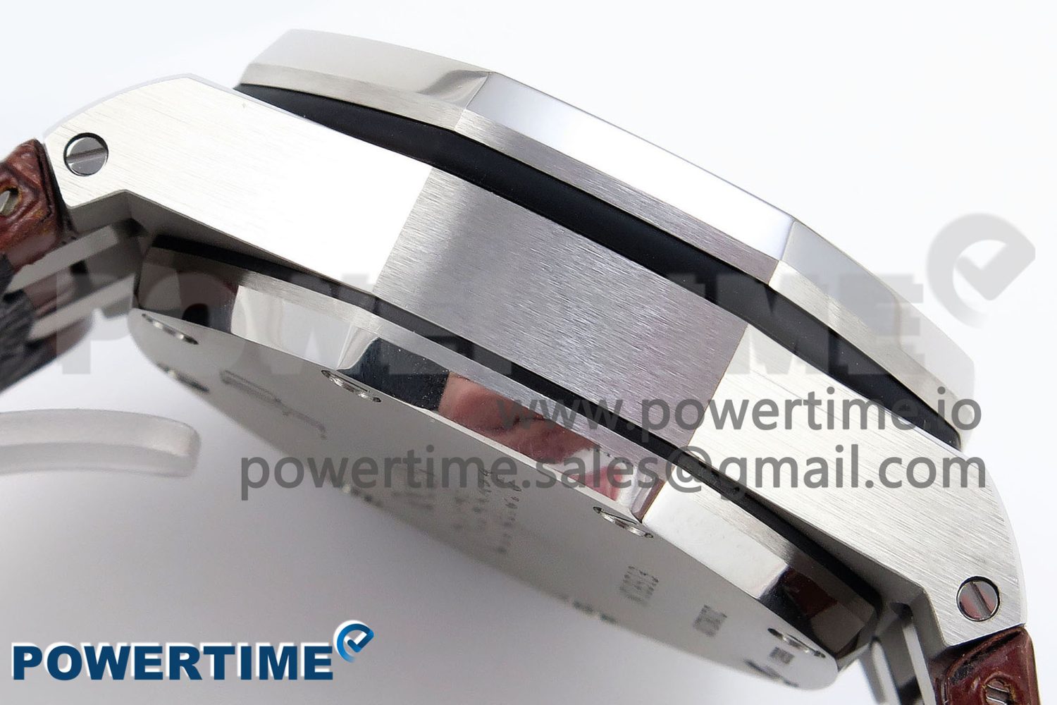 ROYAL OAK OFFSHORE 42MM SAFARI SS APF 1:1 BEST EDITION WHITE DIAL ON BROWN LEATHER STRAP A7750 - Image 7