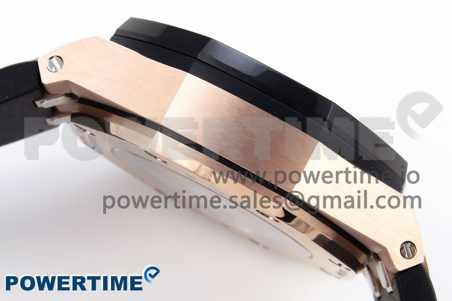 Royal Oak Offshore 44mm RG Black Ceramic Bezel APF 1:1 Best Edition Black/Silver Dial on Black Rubber Strap A4401 - Image 7