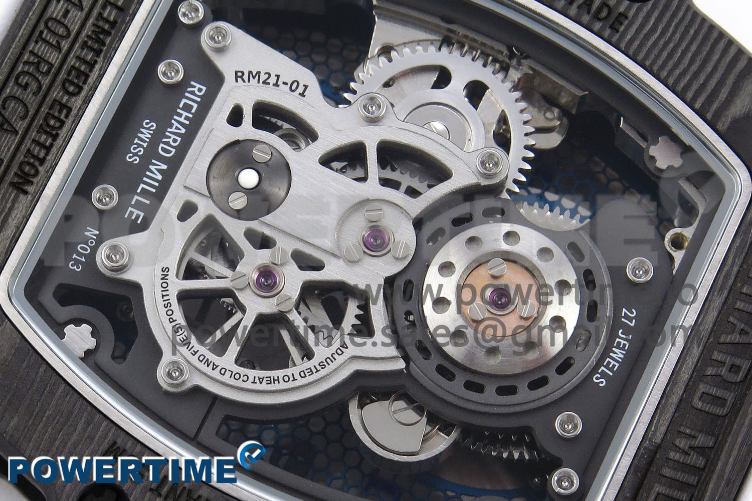 RM21-01 TOURBILLON NTPT RMF BEST EDITION SKELETON DIAL ON WHITE RUBBER STRAP - Image 10