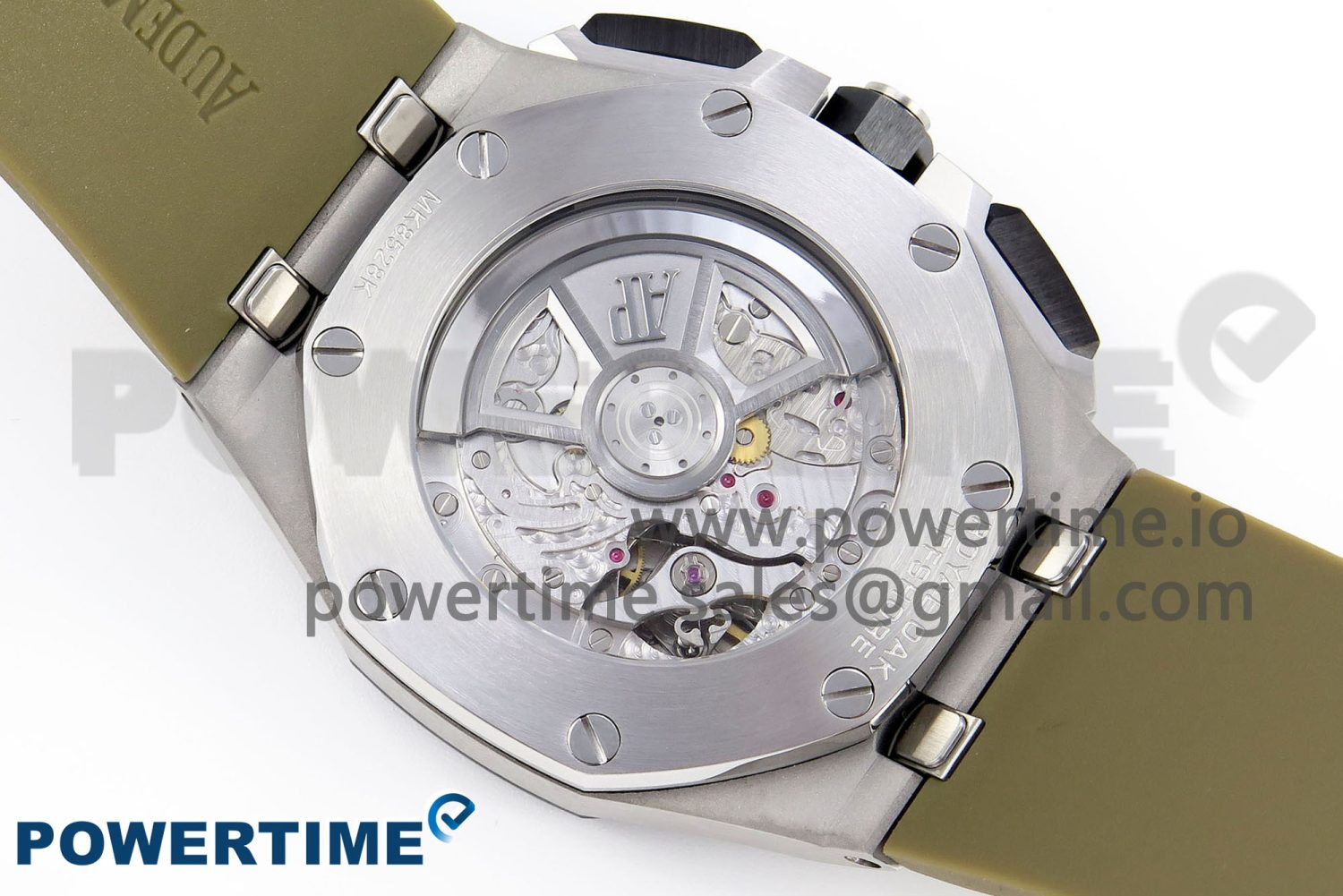 Royal Oak Offshore 44mm SS Black Ceramic Bezel APF 1:1 Best Edition Brown Dial on Brown Rubber Strap A4401 - Image 8
