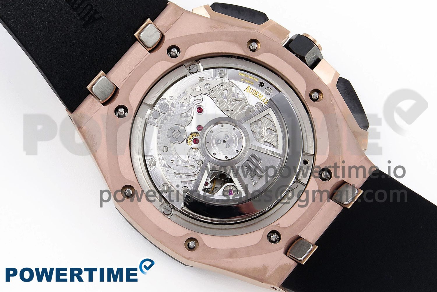 Royal Oak Offshore 44mm RG Black Ceramic Bezel APF 1:1 Best Edition Black/Silver Dial on Black Rubber Strap A4401 - Image 9
