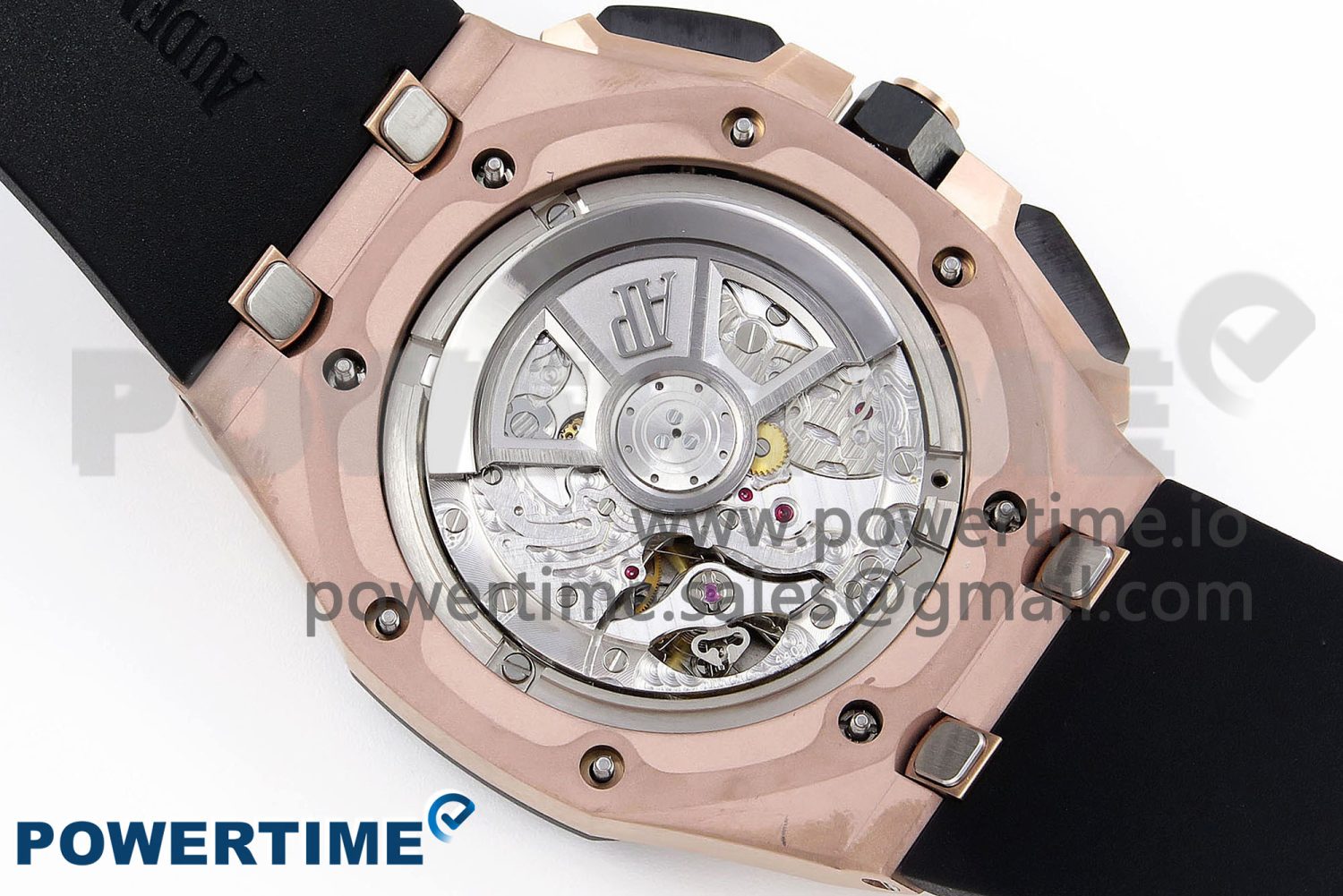 Royal Oak Offshore 44mm RG Black Ceramic Bezel APF 1:1 Best Edition Black/Silver Dial on Black Rubber Strap A4401 - Image 10